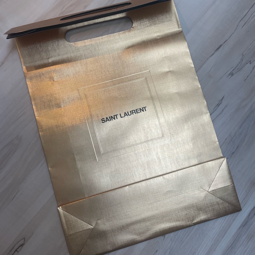 Saint Laurent Metallic Gold Shopping Bag